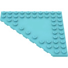 LEGO Mittleres Azure Keil Platte 10 x 10 ohne Ecke ohne Bolzen Im zentrum (92584)