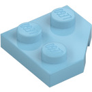 LEGO Medium azuurblauw Wig Plaat 2 x 2 Cut Hoek (26601)