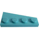 LEGO Mittleres Azure Keil Platte 2 x 4 Flügel Links (41770)