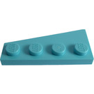 LEGO Mittleres Azure Keil Platte 2 x 4 Flügel Recht (41769)