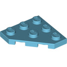 LEGO Mittleres Azure Keil Platte 3 x 3 Ecke (2450)