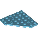 LEGO Medium azuurblauw Wig Plaat 6 x 6 Hoek (6106)