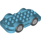 LEGO Azure moyen Wheelbase avec Flywheel 4 x 8 (65567)