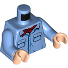 LEGO Bleu moyen Alan Grant Minifig Torse (973 / 76382)