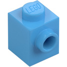 LEGO Mittelblau Stein 1 x 1 mit Noppe auf Ein(e) Seite (87087)