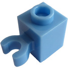 LEGO Medium Blue Brick 1 x 1 with Vertical Clip (Open 'O' Clip, Hollow Stud) (60475 / 65460)