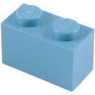 LEGO Medium blauw Steen 1 x 2 met buis aan de onderzijde (3004 / 93792)