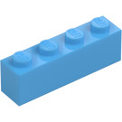 LEGO Medium blå Kloss 1 x 4 (3010 / 6146)