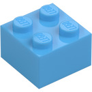 LEGO Medium blå Kloss 2 x 2 (3003 / 6223)