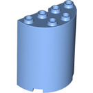 LEGO Mittelblau Zylinder 2 x 4 x 4 Hälfte (6218 / 20430)