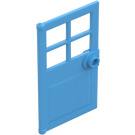 LEGO Medium Blue Door 1 x 4 x 6 with 4 Panes and Stud Handle (60623)