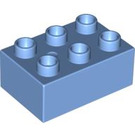 LEGO Mittelblau Duplo Backstein 2 x 3 (87084)