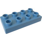LEGO Medium blauw Duplo Plaat 2 x 4 (4538 / 40666)