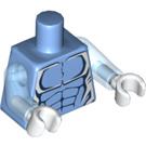 LEGO Mittelblau Electro Minifig Torso mit Transparent Medium Blau Arme und Weiß Hände (18011 / 20075)