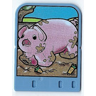LEGO Medium Blue Explore Story Builder Card Farmyard Fun with pig pattern (43986)