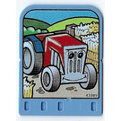 LEGO Mittelblau Explore Story Builder Card Farmyard Fun mit rot tractor Muster (43989)
