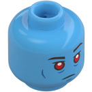 LEGO Medium Blue Grand Admiral Thrawn with Medium Blue Skin Minifigure Head (Recessed Solid Stud) (3274)