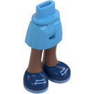 LEGO Medium Blue Hip with Basic Curved Skirt with Blue Shoes with Thin Hinge (2241)