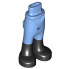 LEGO Medium blauw Heup met Pants met Zwart Riding Boots (2277 / 16925)