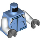 LEGO Medium blauw Jacket met Pockets Torso (973 / 76382)