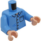 LEGO Bleu moyen Jerry Seinfeld Minifig Torse (973 / 76382)