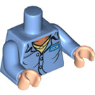 LEGO Azul medio Jock Torso (973 / 76382)