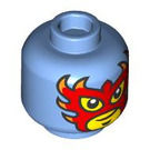 LEGO Mittelblau Male Masked Driver Minifigure Kopf (Einbau-Vollbolzen) (3274 / 103265)