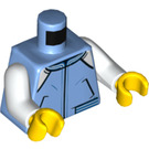 LEGO Medium blauw Man in Medium blauw Jasje Minifiguur Torso (973 / 76382)