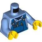 LEGO Mellanblå Mechanic Minifigur Kropp (973 / 76382)