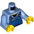 LEGO Medium blå Minifigur Overkropp med Kjeledress (973 / 76382)