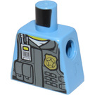 LEGO Azul medio Minifigura Torso sin brazos con Decoración (973)