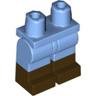 LEGO Bleu moyen Minifigure Hanches et jambes avec Dark Brown Boots (3815 / 21019)
