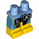 LEGO Mittelblau Minifigure Hüften und Beine mit Surfer Shorts mit Blumen (11068 / 12521)