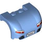 LEGO Medium Blue Mudguard Bonnet 3 x 4 x 1.7 Curved with 301 PCE License Plate (93587 / 94739)