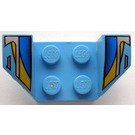 LEGO Medium Blue Mudguard Plate 2 x 2 with Flared Wheel Arches with Blue, Yellow  (41854 / 46256)