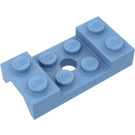 LEGO Medium Blue Mudguard Plate 2 x 4 with Arches with Hole (60212)