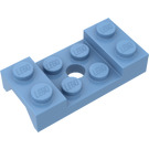 LEGO Medium blauw Spatbord Plaat 2 x 4 met Arches met gat (60212)