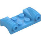 LEGO Medium Blue Mudguard Plate 2 x 4 with Headlights and Curved Fenders (93590)