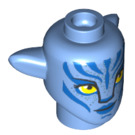 LEGO Mittelblau Neytiri Minifigure Kopf mit Ohren (100714)