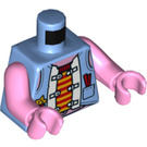 LEGO Mittelblau Pigsy Vest Torso over Striped Tank oben (973 / 76382)