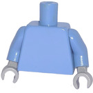 LEGO Mittelblau Einfach Minifigur Torso mit Mittelblau Arme und Medium Stone Hände (973)