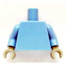 LEGO Mittelblau Schmucklos Minifig Torso mit Medium Blau Arme und Medium Stone Hände (973)
