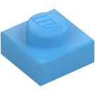 LEGO Medium blauw Plaat 1 x 1 (3024 / 30008)