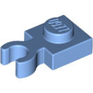 LEGO Medium blauw Plaat 1 x 1 met Verticaal Klem (Dikke open 'O'-clip) (44860 / 60897)