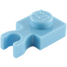 LEGO Medium Blue Plate 1 x 1 with Vertical Clip (Thin 'U' Clip) (4085 / 60897)