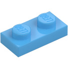 LEGO Medium blauw Plaat 1 x 2 (3023 / 28653)