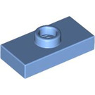 LEGO Medium Blue Plate 1 x 2 with 1 Stud (without Bottom Groove) (3794)