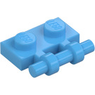 LEGO Medium Blue Plate 1 x 2 with Handle (Open Ends) (2540)