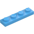 LEGO Medium blå Plade 1 x 4 (3710)