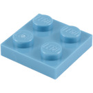 LEGO Medium blauw Plaat 2 x 2 (3022 / 94148)